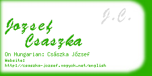 jozsef csaszka business card