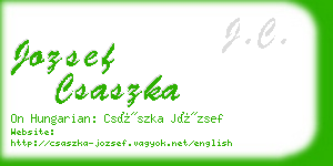 jozsef csaszka business card